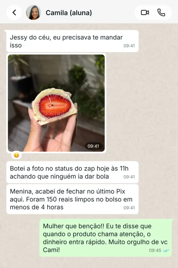 Depoimento de aluna