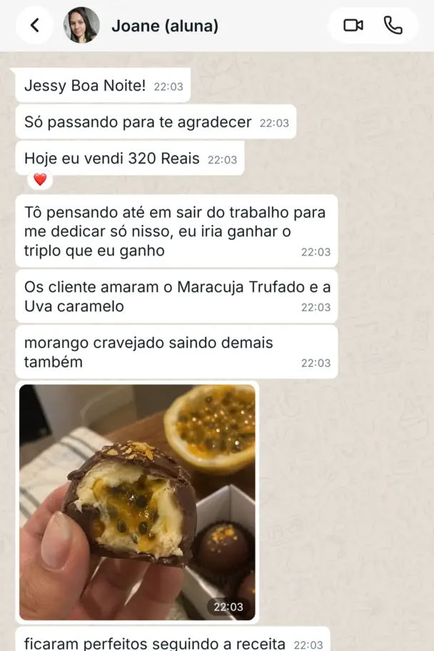 Depoimento de aluna