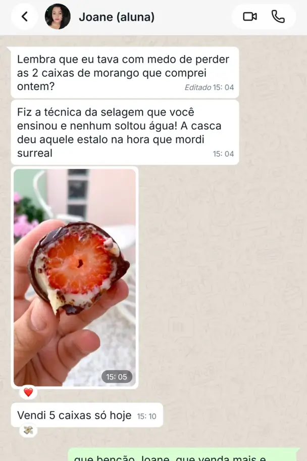 Depoimento de aluna